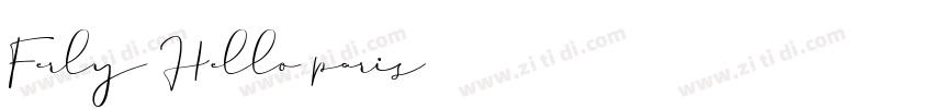 Ferly Hello paris字体转换 Ferly Hello paris字体转换